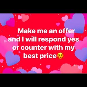 When making an offer please keep in mind Poshmark gets 20% of the price.